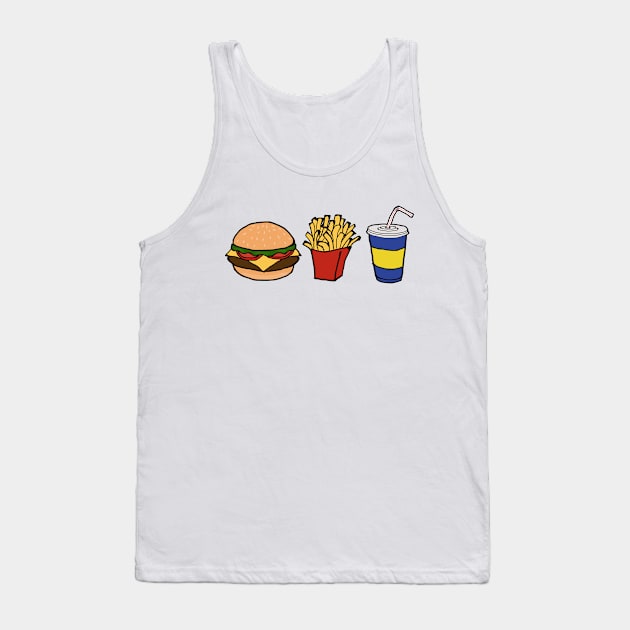 Burger and Fries Tank Top by akachayy